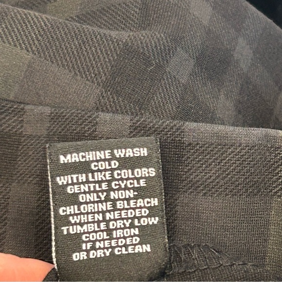 PREMISE Studio black green plaid check asymmetrical side zipper pencil skirt Sz4 - Picture 8 of 13